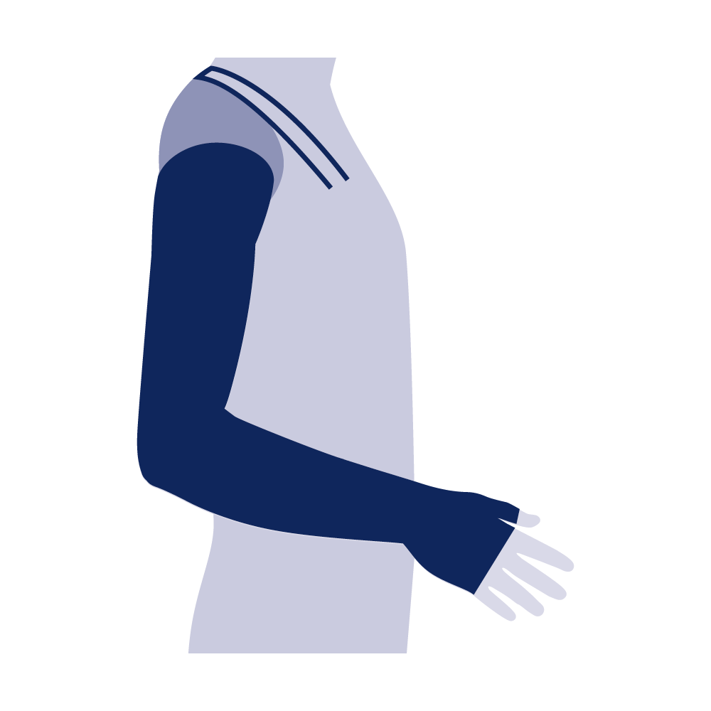 Armstrumpf mit Hand, Kappe und Halterung (AH)